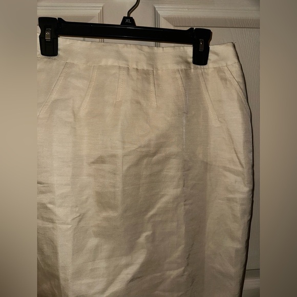 Escada Cream Pencil Skirt Knee-Length Workwear office 40 - Picture 2 of 8